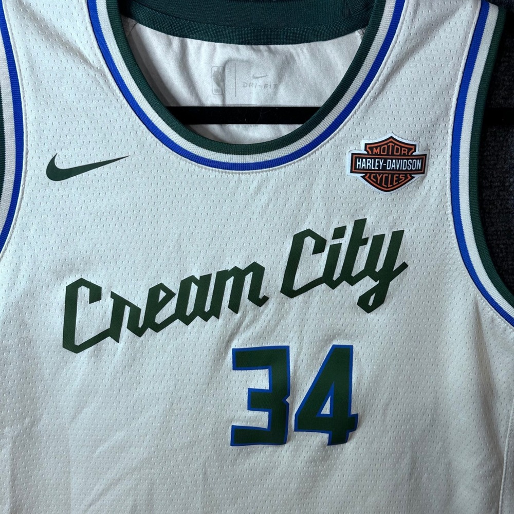 Nike Giannis Antetokounmpo #34 Cream City Milwaukee Bucks  Harley Davidson Patch - Picture 3 of 6